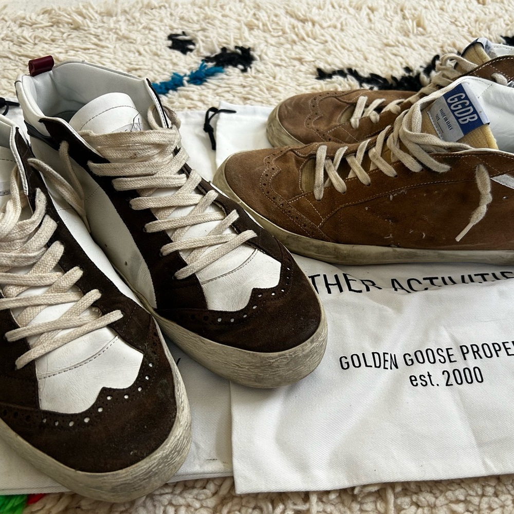 Golden Goose Midstar Mid-Top Sneakers US 12 (2 PAIRS)